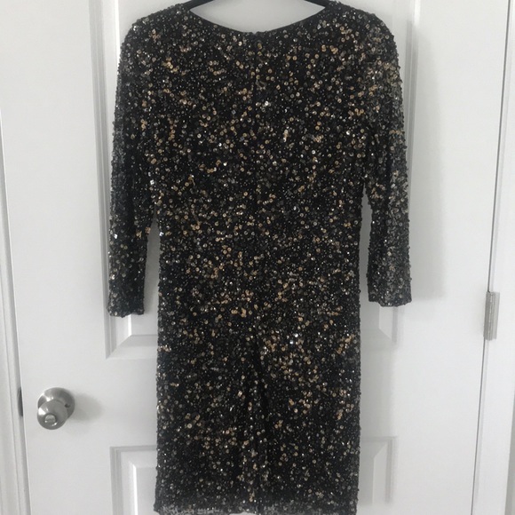 Pisarro Nights black & gold sequin cocktail dress - Picture 4 of 4